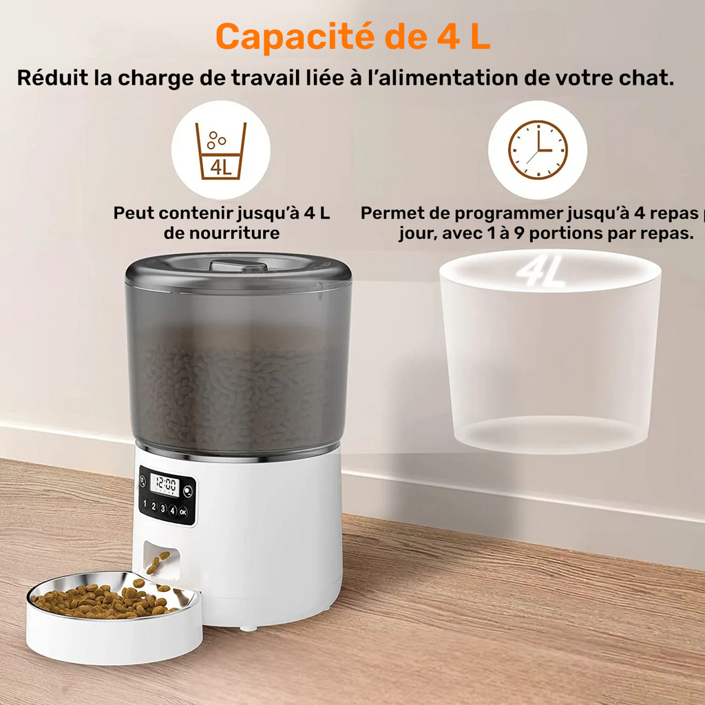 Distributeur de croquettes pour chat Automatique